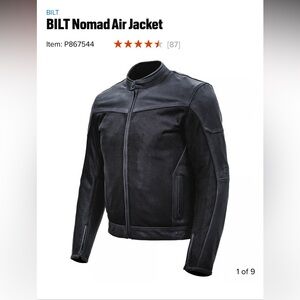 Bilt motorcycle jacket - padded leather and mesh